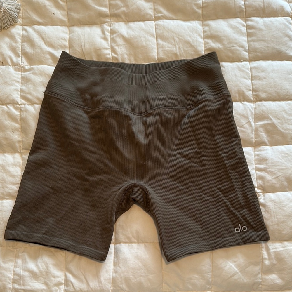 ALO Yoga Brown Bike Shorts Performance Fit
